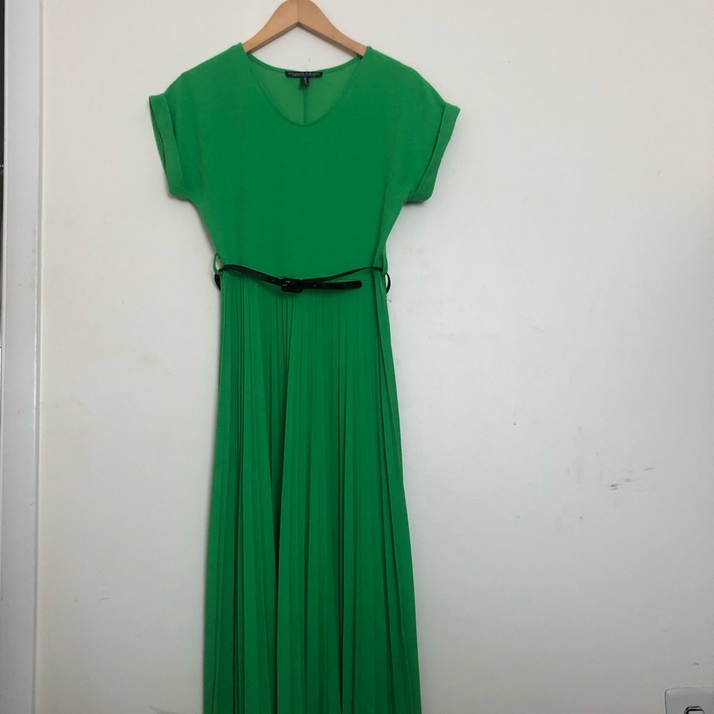 Anthropologie pleated midi dress